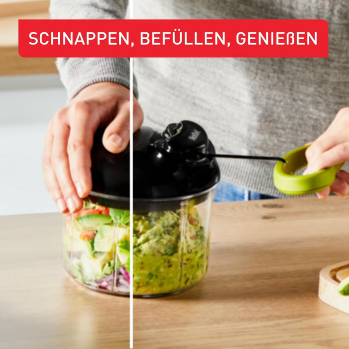 Tefal K13204 Ingenio 5-Sekunden-Zerkleinerer ohne Strom | Fassungsvermögen: 900ml | Multizerkleinere