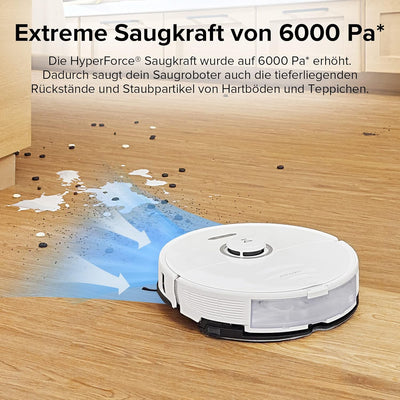 roborock S8 Saugroboter mit Doppelbürste & 6000Pa & 3D strukturierte leichte Hindernisvermeidung Sta