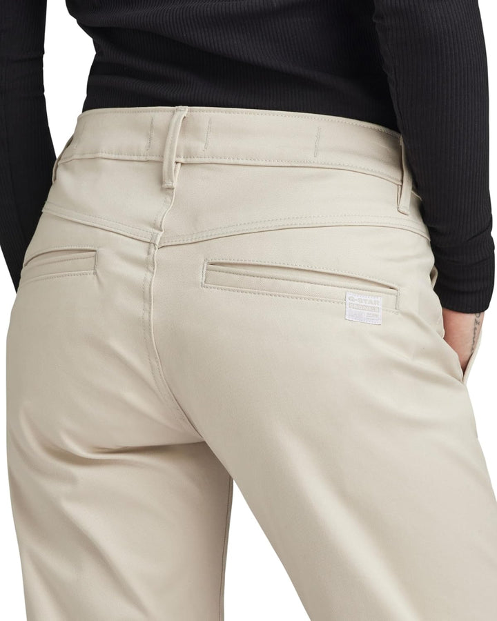 G-STAR RAW Damen Kate Boyfriend Chino Pants 24W / 30L Beige (Whitebait D22539-c072-1603), 24W / 30L