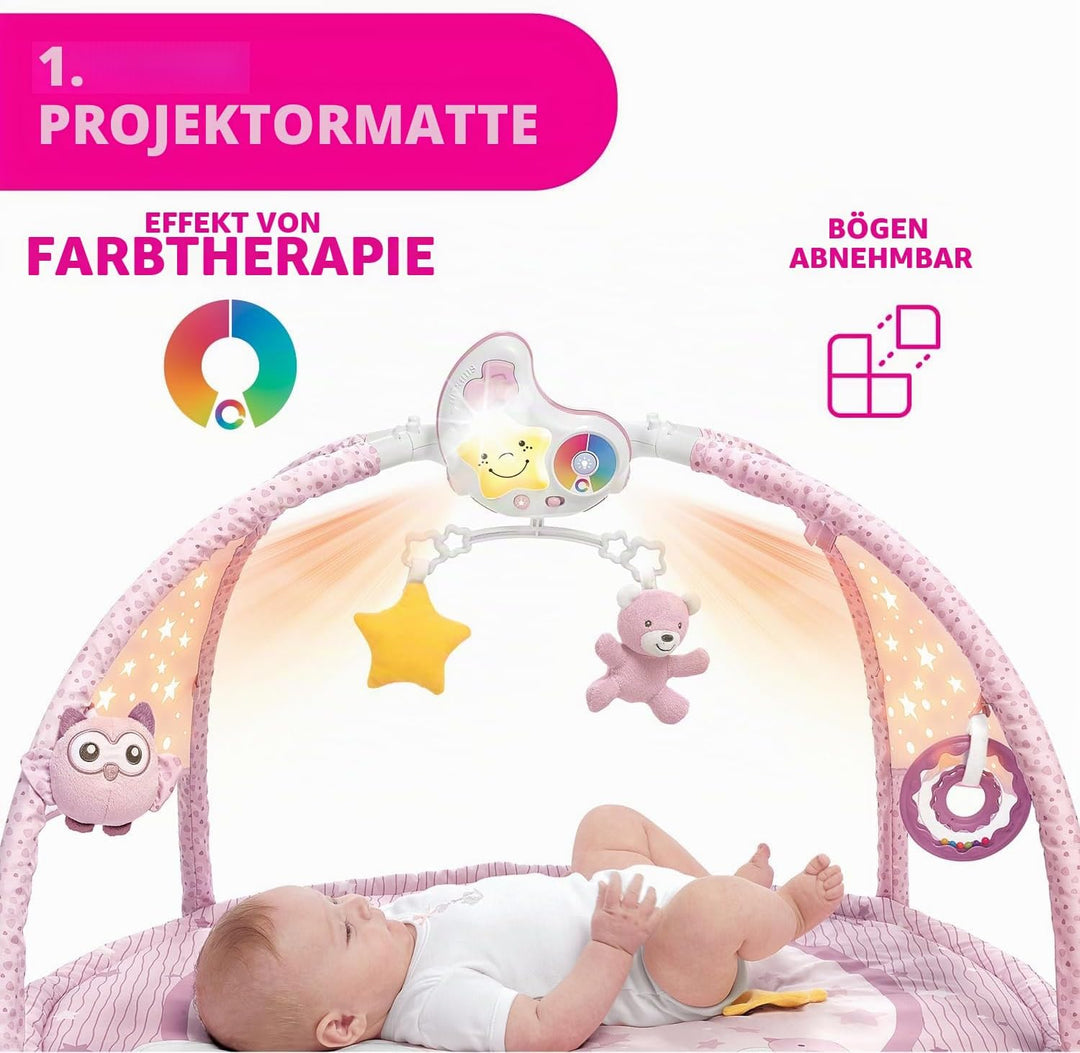 Chicco 9866100000 Enjoy Colors Pink Tier Farbspiel Gym, Stern, 83 x 83 x 50 cm