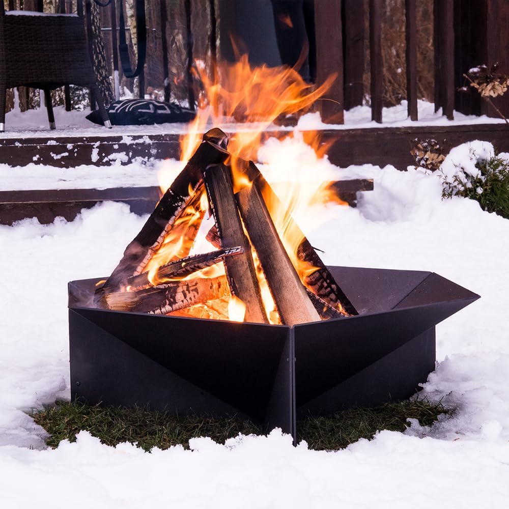 kratki Fire Gamma Gartenfeuerschale freistehend, sechseckig, Abmessungen B69,2 x L60,5 x H22,5 cm, G
