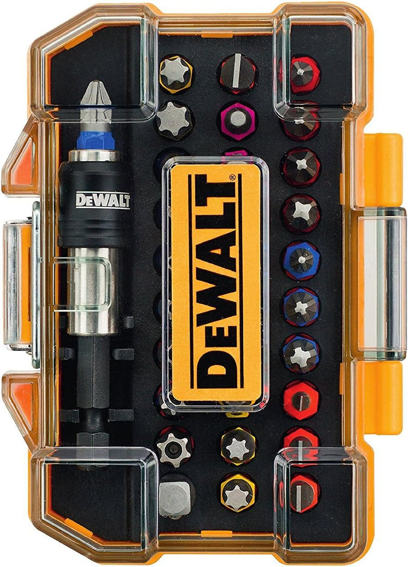 Dewalt Akku-Bohrschrauber (18V, 1.5 Ah, bürstenlos, 15 Drehmomentstufen) & 32-tlg. Schrauberbit-Set