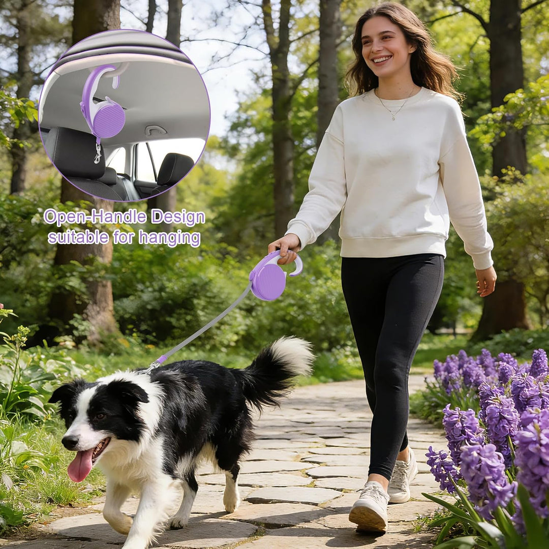 Einziehbare Hundeleine, 5 m, mit rutschfestem, ergonomischem Griff für kleine und mittelgrosse Hunde