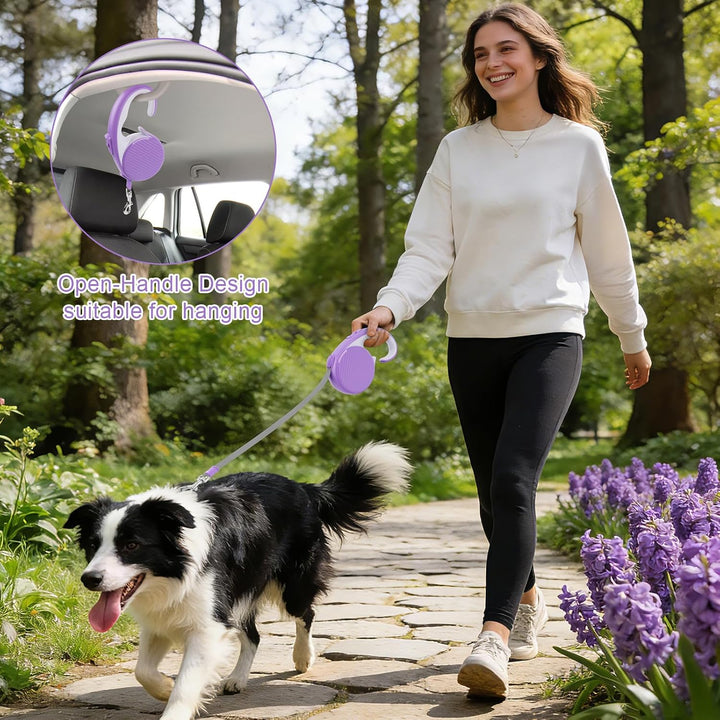 Einziehbare Hundeleine, 5 m, mit rutschfestem, ergonomischem Griff für kleine und mittelgrosse Hunde