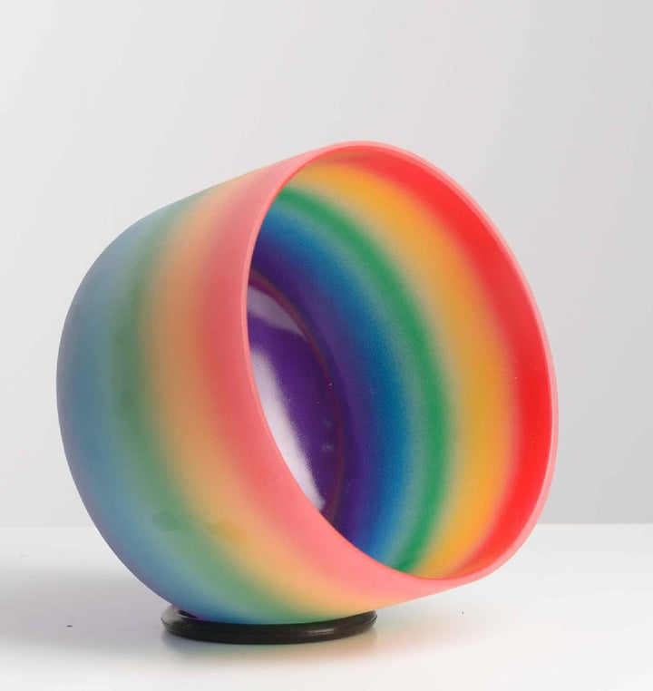 Hye-eun 8zoll Kristall-Klangschale, Crystal Singing Bowl 528Hz C Note Regenbogen Quarz Klangschalen