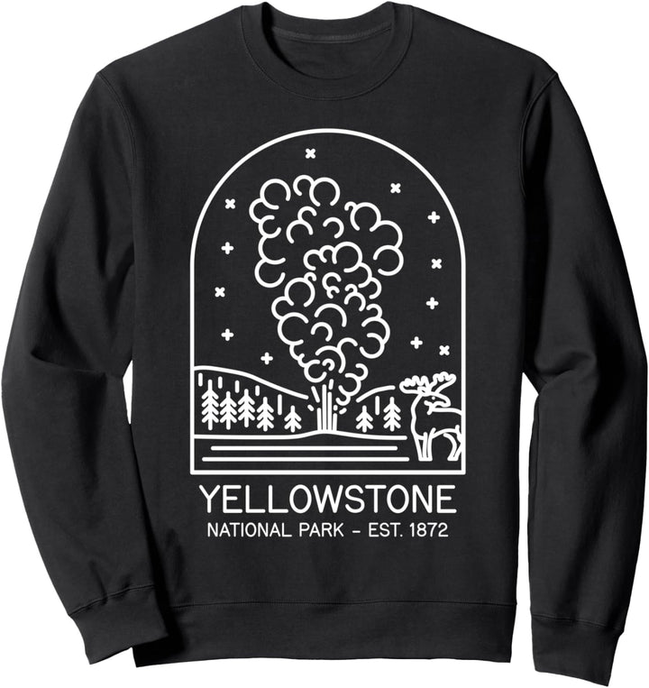 Yellowstone National Park 1872 Wyoming Old Faithful Geyser Sweatshirt