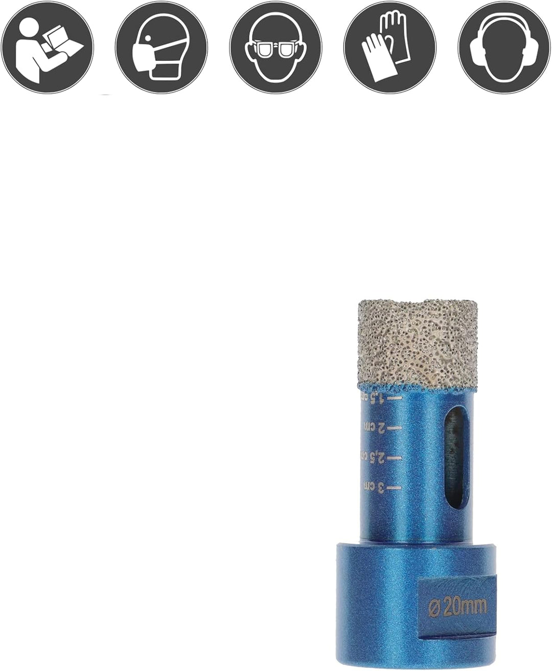 PRODIAMANT Diamant Bohrer Fliese 20mm x M14 trockenbohren Fliese, Feinsteinzeug, Keramik, Naturstein