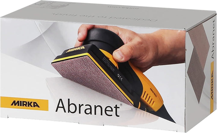 Mirka Abranet Netz-Schleifstreifen 70x125 mm Klett / Korn P120 / 50 Stk / zum Schleifen von Holz, Sp