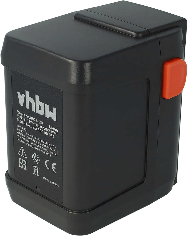 vhbw Akku 3000mAh kompatibel mit Gardena EasyCut 50-Li & Li-18/50, ErgoCut & HighCut 48-Li, AccuJet