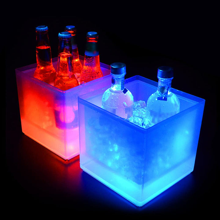 Kavolet LED Ice Bucket 3.5L mit Farbwechsel, Wein- & Sektkühler, wasserdichter Getränkebehälter für