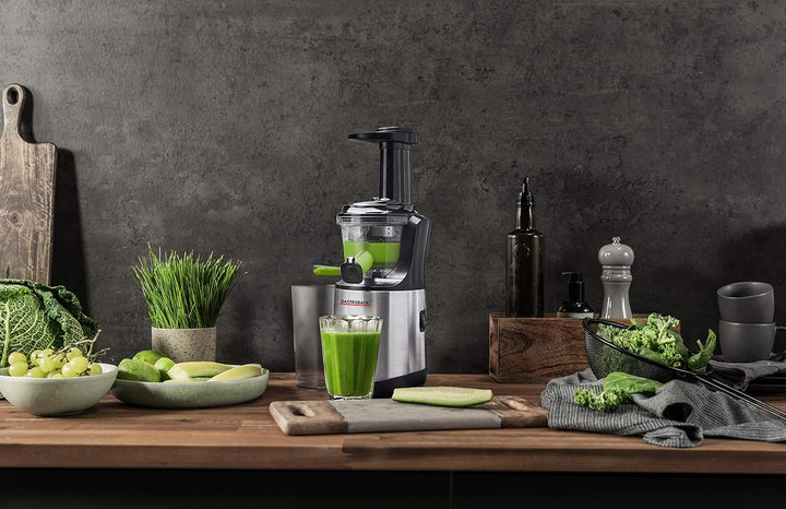 GASTROBACK Slow Juicer Advanced Vital, Schwarz, Silber