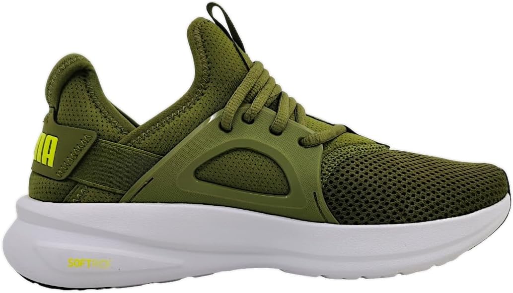 PUMA Herren Softride Fly Laufschuh 41 EU Olivgrün Electric Lime Weiss, 41 EU Olivgr&#xFC;n Electric