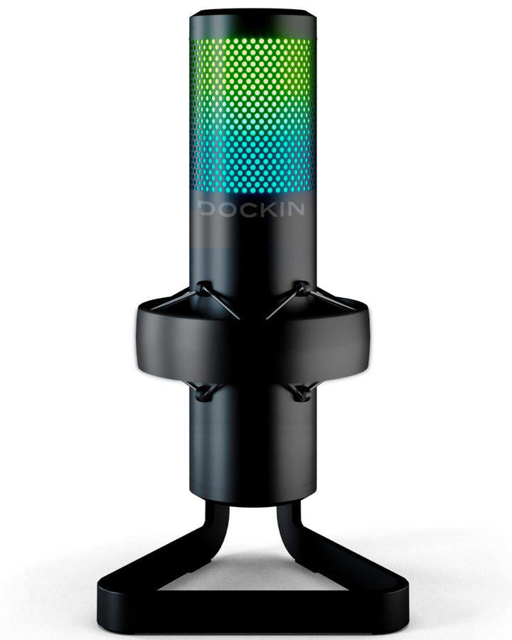DOCKIN® MP3000 Kondensator Mikrophon für PC, Gaming, Podcast & Streaming - USB Standmikrofon für Auf