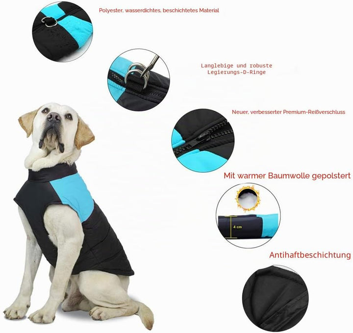 FEimaX Hundemantel für Hunde, Hundejacken Wasserdicht Warme Jacke für Kleine Mittelgrosse Grosse Hun