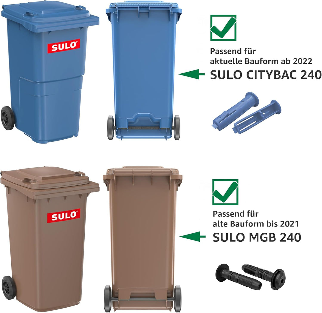Sulo Farbige Original Ersatzdeckel BLAU MGB 240 CITYBAC Classic 240 Mülltonne Müllbehälter Abfallton