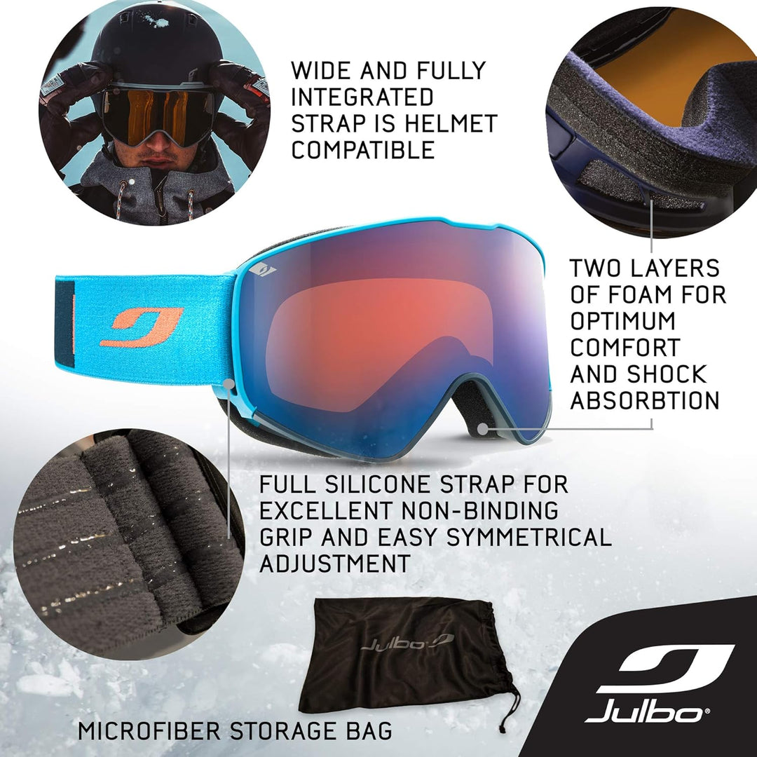 Julbo Alpha Skibrille Einheitsgrösse Blue Cyan-Blue Marine - Orange, Einheitsgrösse Blue Cyan-Blue M