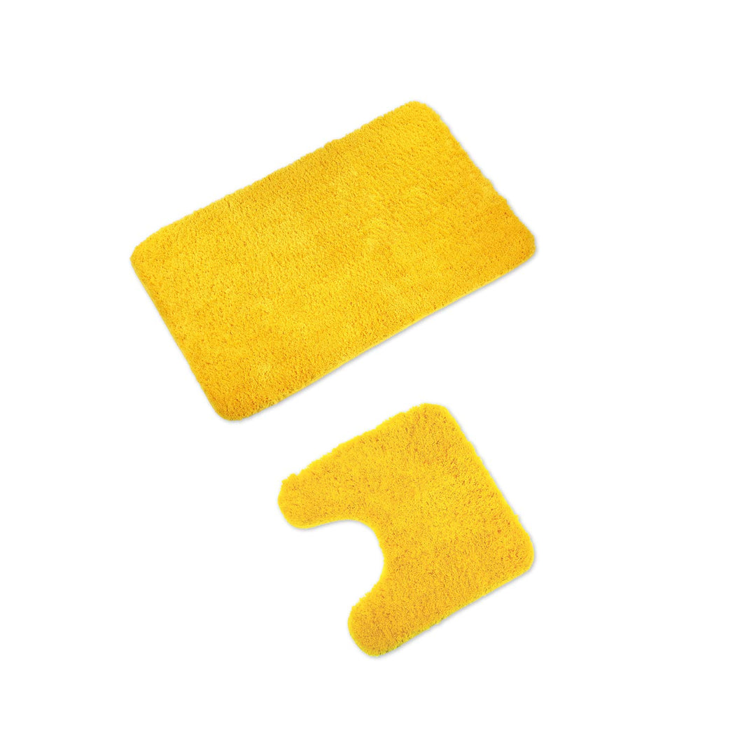 WohnDirect Badematten Set - WC Vorleger (45x45cm), Badematte (50x80cm) - rutschfest waschbar Badezim