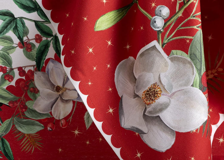 Maison d' Hermine Stoffservietten 4er Set aus 100% Baumwolle Wiederverwendbare Stoffservietten Weihn