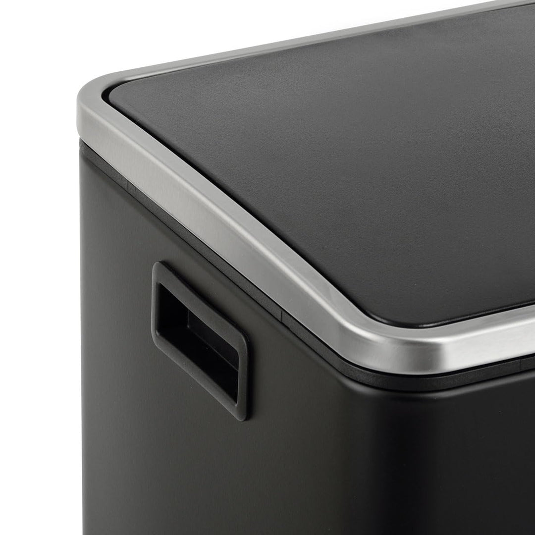 SVITA TM2X24 Treteimer 48 Liter Abfalleimer Mülleimer Design Mülltrennung Papierkorb Küchen-Ordnung