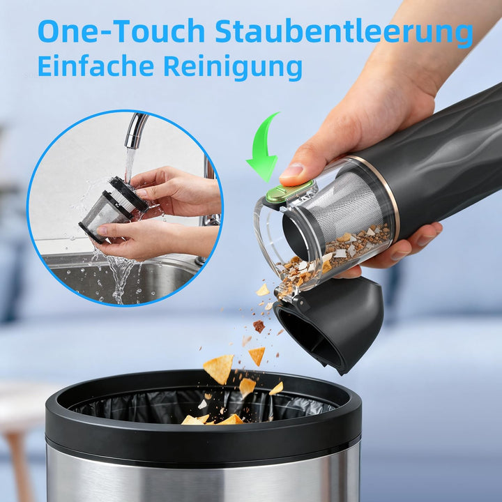 Ombrex 20000pa Handstaubsauger Akku, 3 IN 1 Auto Staubsauger Stark mit 4 Saugmodi, Portable Vacuum C