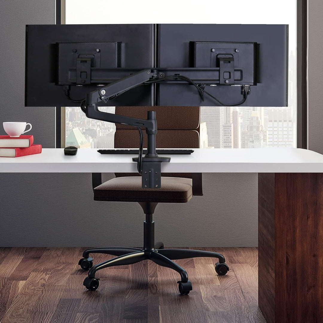 LX Dual Direct Monitor Arm in Schwarz - Monitor Tischhalterung mit patentierter CF-Technologie für 2