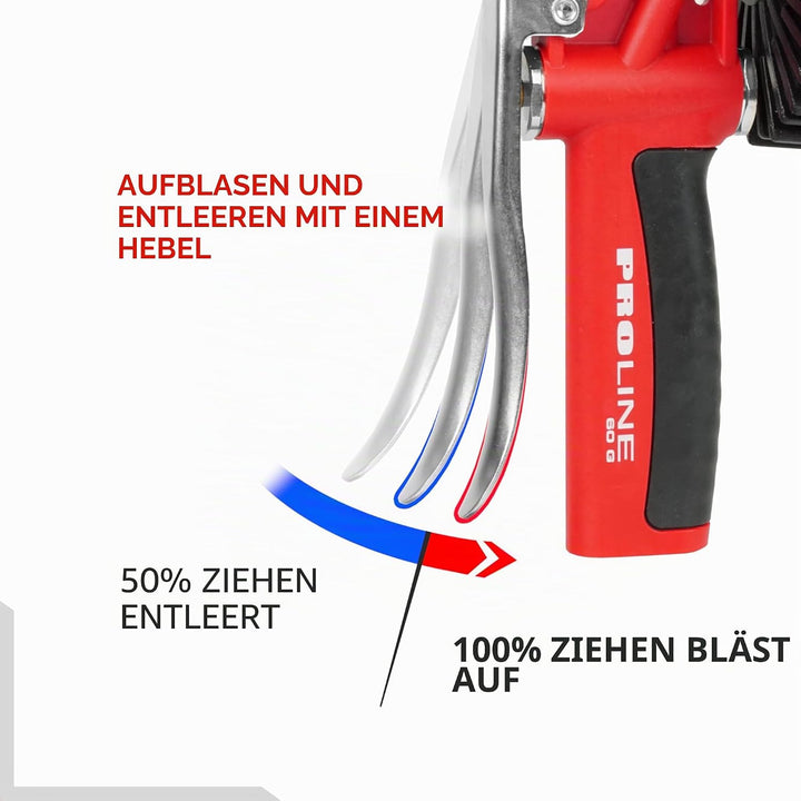 GAV Reifenfüller Messgerät mit WIKA 80mm Manometer (Standard) Profi Reifendruckprüfer Druckluft für