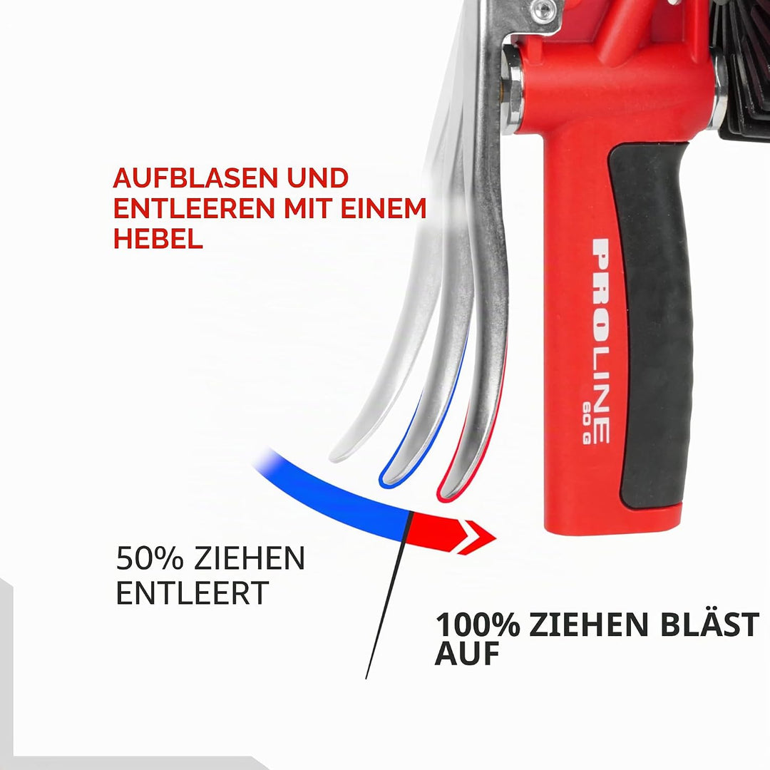 GAV Reifenfüller Messgerät mit WIKA 80mm Manometer (Homologiert) Profi Reifendruckprüfer Druckluft f