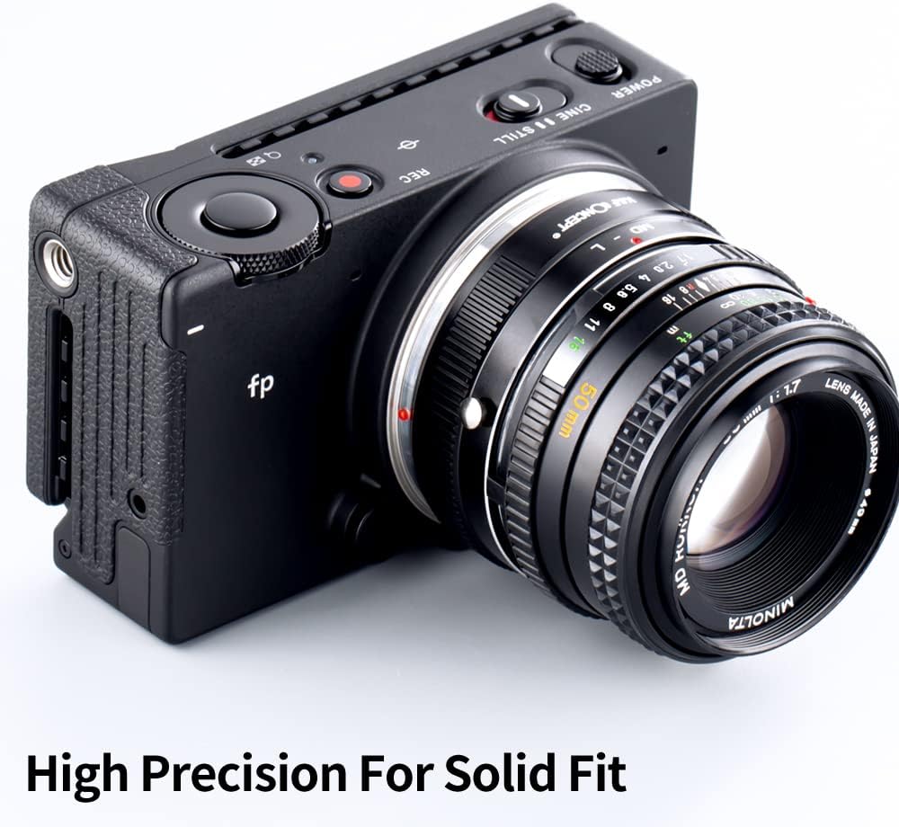 K&F Concept Objektivanschlussadapter MD-L Manueller Fokus Kompatibel mit Minolta Rokkor (SR/MD/MC) O