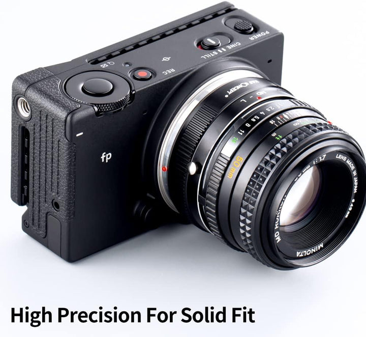 K&F Concept Objektivanschlussadapter MD-L Manueller Fokus Kompatibel mit Minolta Rokkor (SR/MD/MC) O