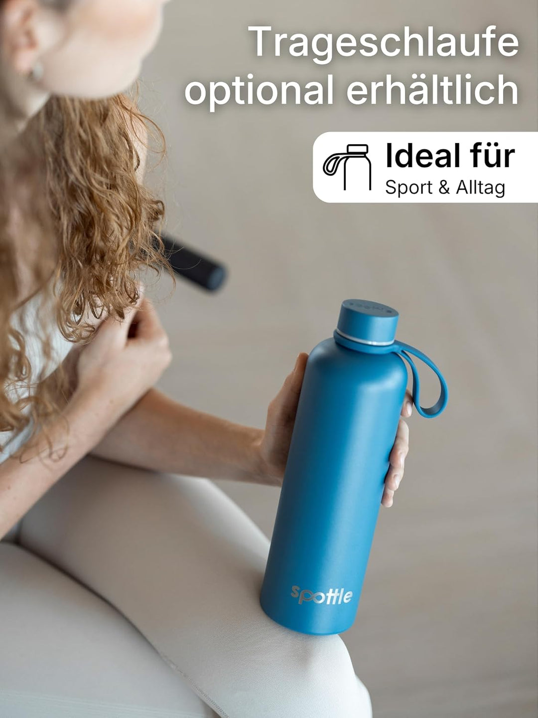spottle Edelstahl Trinkflasche 1L – Thermosflasche aus Metall, doppelwandig, vakuumisoliert, Kohlens