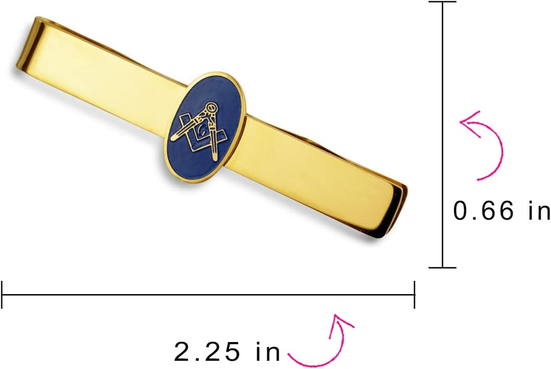 Slender Dünne Symbol Message Blue Square Kompass Freimaurer Insignien Freimaurer Krawatte Clip Bar K
