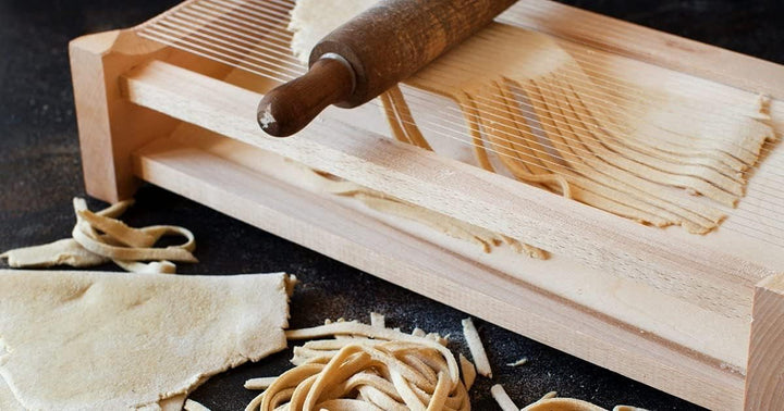 Antech - Gitarre für frische Nudeln, abruzzische Gitarre für Pasta, Spaghetti, Fettuccine, Tonarelli