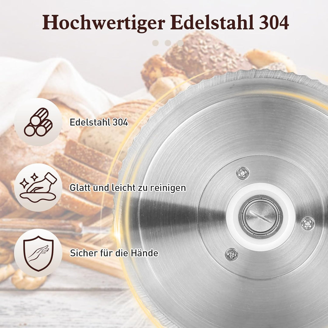 Brotschneidemaschine,Brotschneidemaschine Manuell,Edelstahl 304, Allesschneider Mit Skala,Einstellba