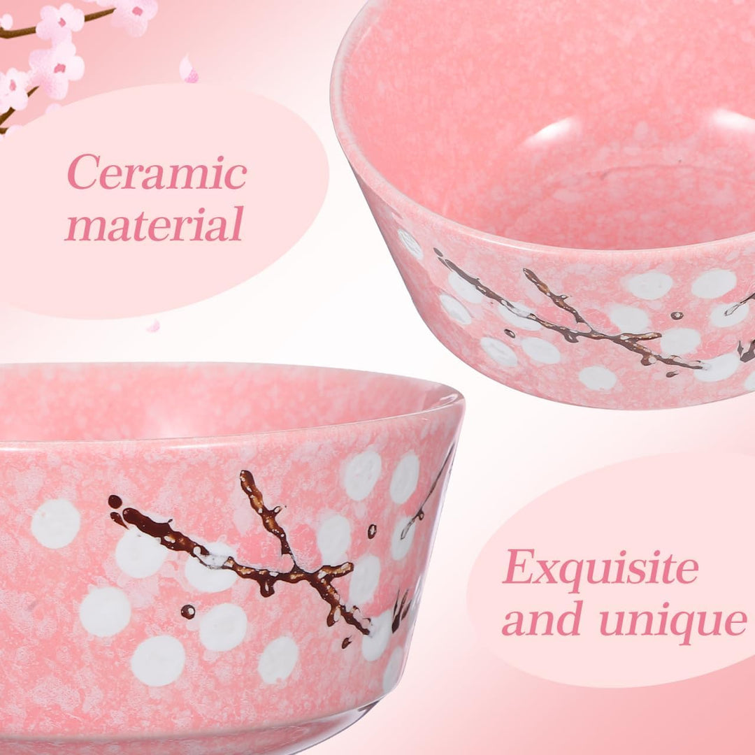 HEMOTON 6Pcs Japanisches Geschirrset Keramikplatten Schalen Löffel Essstäbchen Tassen Chinesisches K