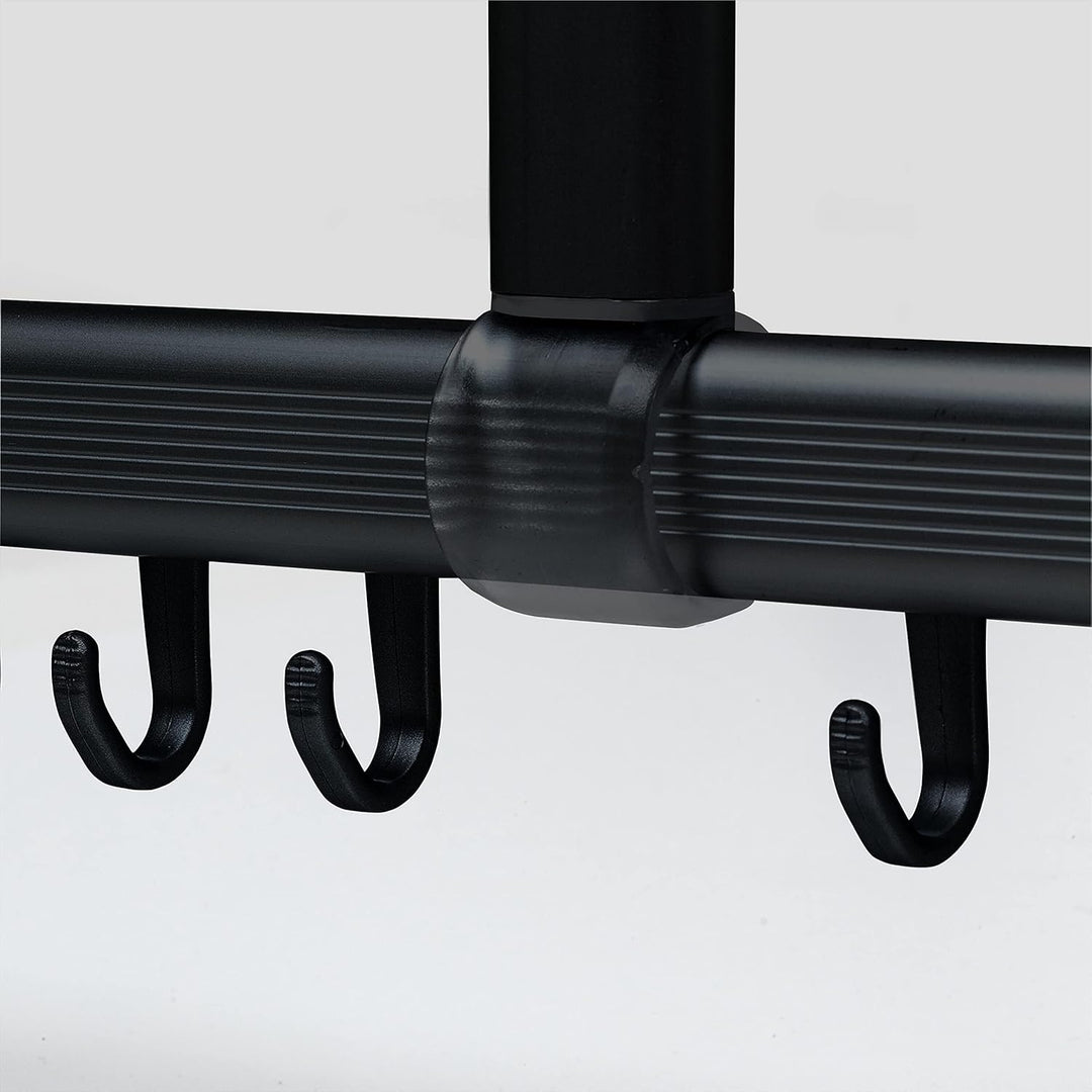 Sealskin Komplett-Set Easy Roll Duschvorhangstange, Farbe: Schwarz, Duschvorhanghalterung zur indivi