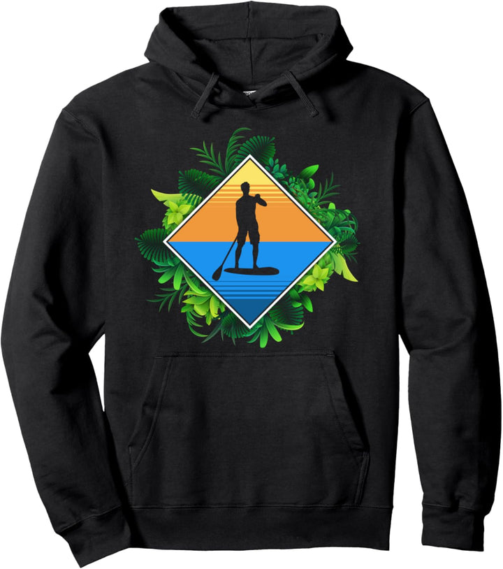 Stand Up Paddler Wassersport Dschungel SUP Stand Up Paddling Pullover Hoodie