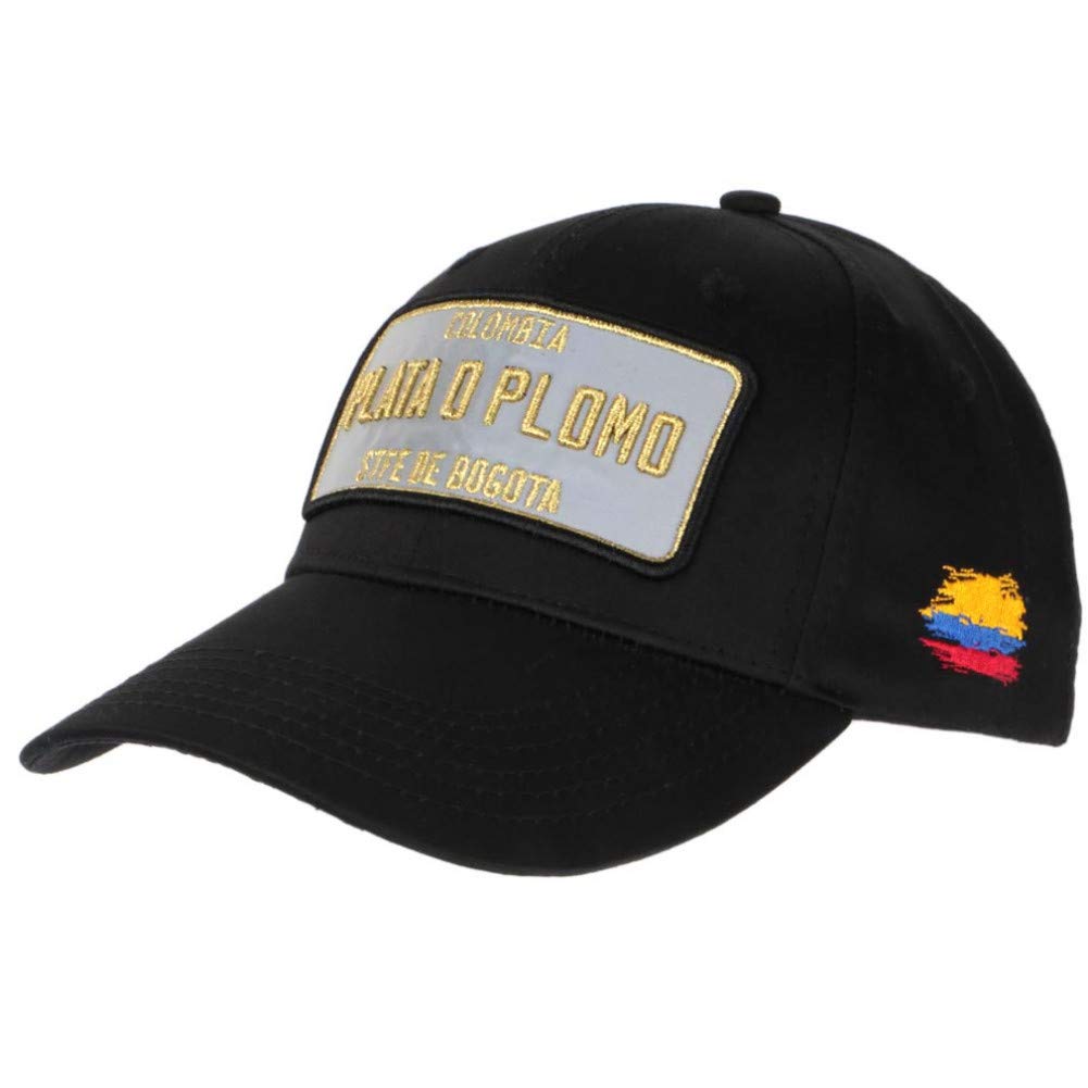 SKR Plata o Plomo Cap, schwarz, reflektierend, Colombia Bogota Baseball – Unisex Gr. Einheitsgrösse,
