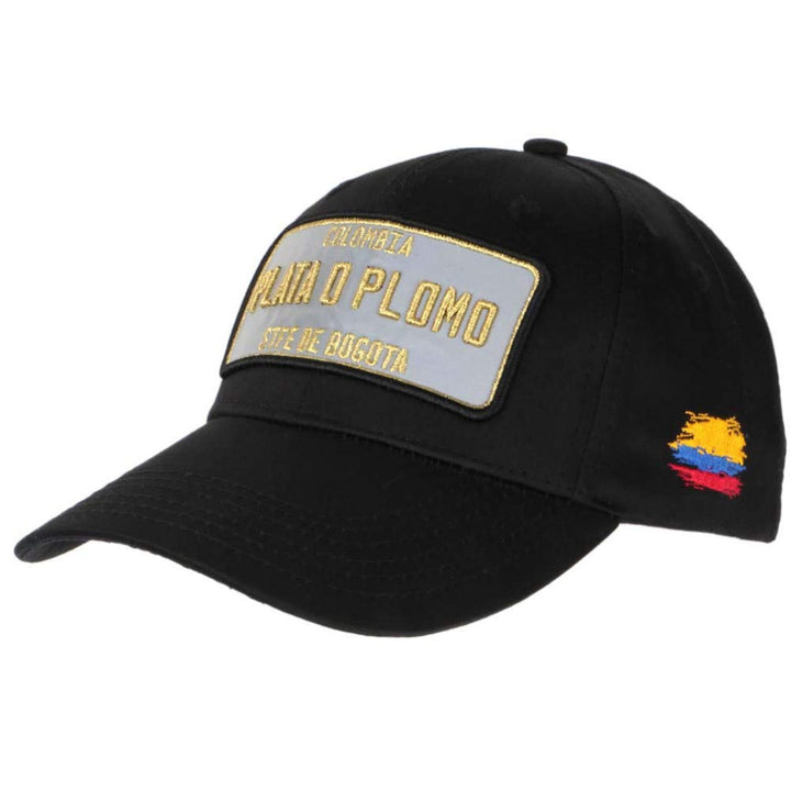 SKR Plata o Plomo Cap, schwarz, reflektierend, Colombia Bogota Baseball – Unisex Gr. Einheitsgrösse,