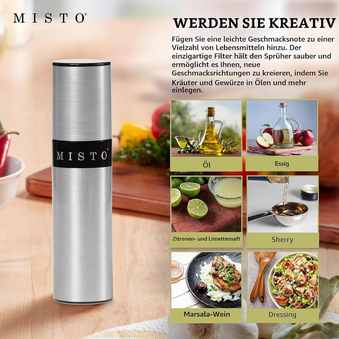 MISTO 5104222 Ölsprüher, Aluminium, Silber-2 2 Stück, 2 Stück