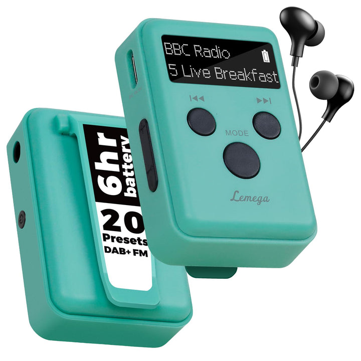 LEMEGA Mini GO Tragbare DAB-Radio für die Hosentasche,Digitales Taschenradio UKW,Radiowecker,Persönl