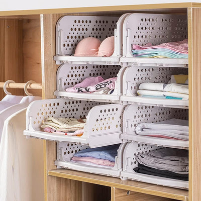THATSRAD 3er Set Schubladenbox kleiderschrank Schubladenboxen Stapelbar Regal für Kleiderschrank Inn