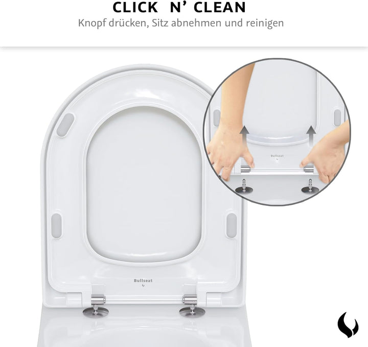Bullseat Toilettendeckel – passend für Villeroy & Boch Subway 2.0 | Wc Sitz mit Softclose und abnehm