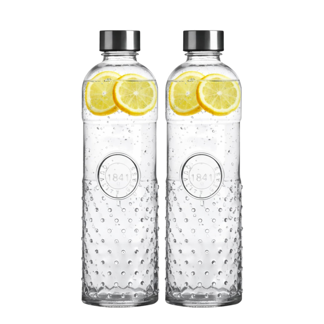 Seaside No.64 - Glasflasche Wasserflasche Trinkflasche Karaffe Blumenvase - transparent Retro Vinatg