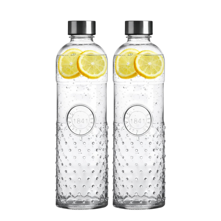 Seaside No.64 - Glasflasche Wasserflasche Trinkflasche Karaffe Blumenvase - transparent Retro Vinatg