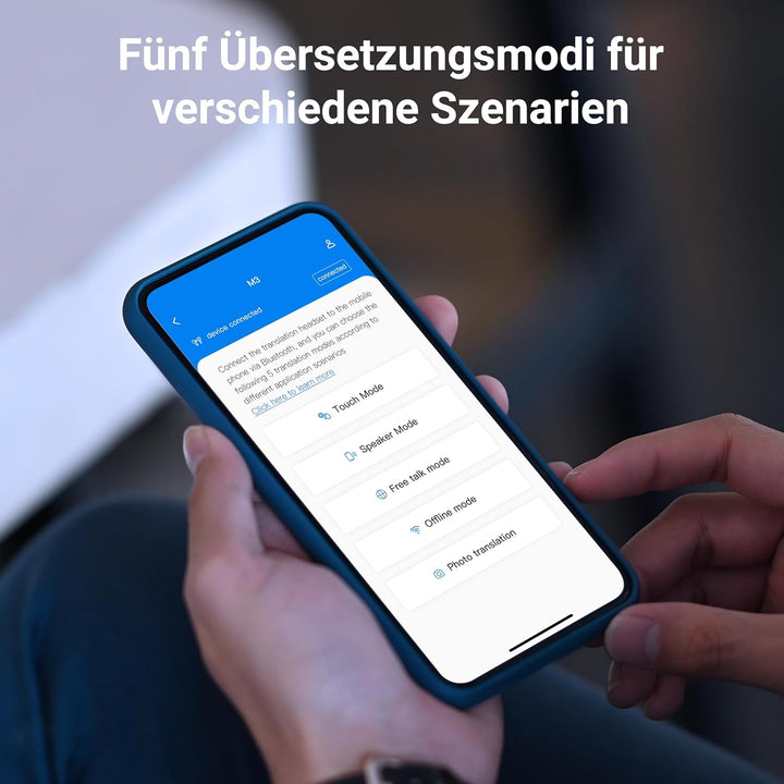 Anfier M3 KI Übersetzer Kopfhörer 144 Online Sprachen & Akzente Echtzeit Sprachübersetzer, 3-in-1 Tw