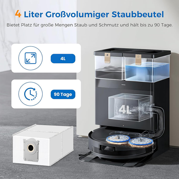 12 Stück Staubbeutel für Ecovacs Deebot X8/X9 Pro Omni/X8/X9 OMNI/X11 Pro Omni/T80 Pro Omni/T50/T50