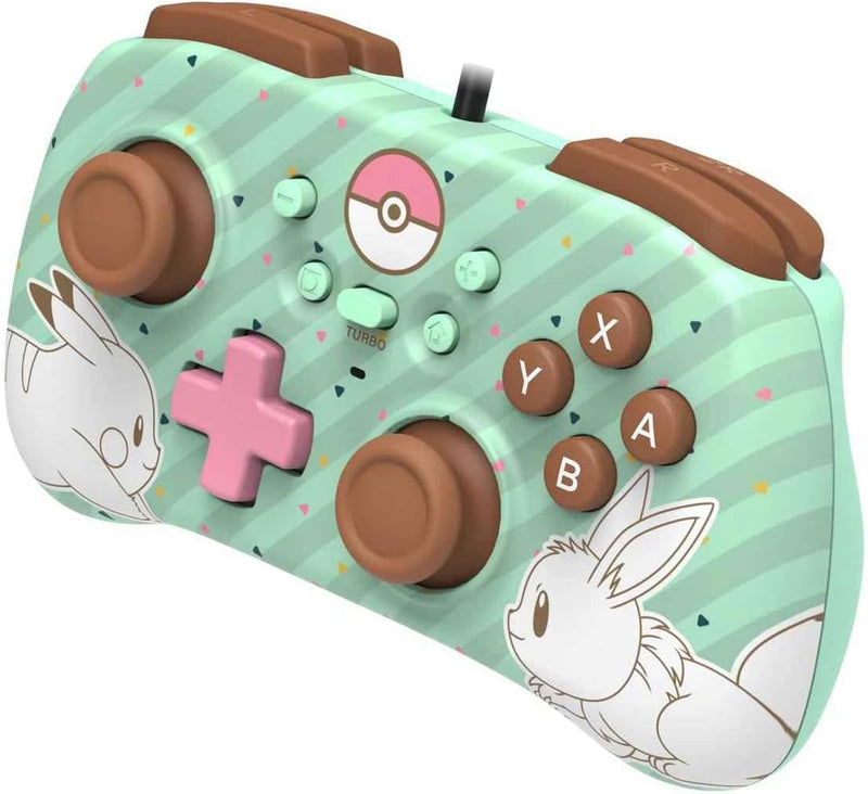 GAMEPAD HORI CONTROLLER MINI PIKACHU EEVEE PARA NINTENDO SWITCH/CABLEADO NSW-CMPE Single