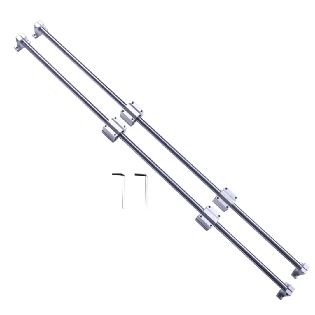 GooEquip 2 Stück Linearwelle Ø16mm 1000mm Linearführung Horizontale Präzisionswelle Linearlager + 4