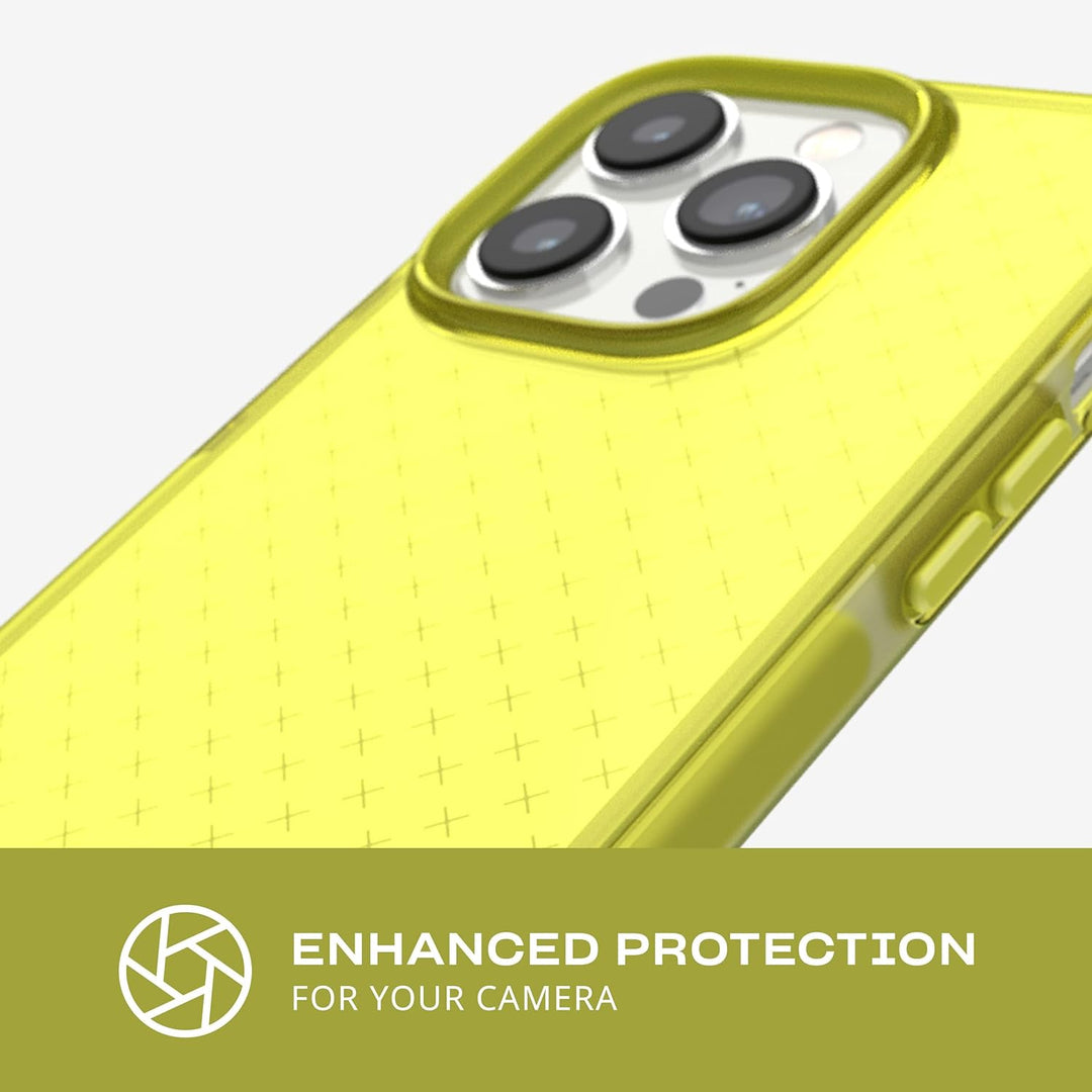 tech21 iPhone 14 Pro Evo Check - Stossdämpfende &amp; schlanke Schutzhülle mit 16 Fuss FlexShock Multi-D