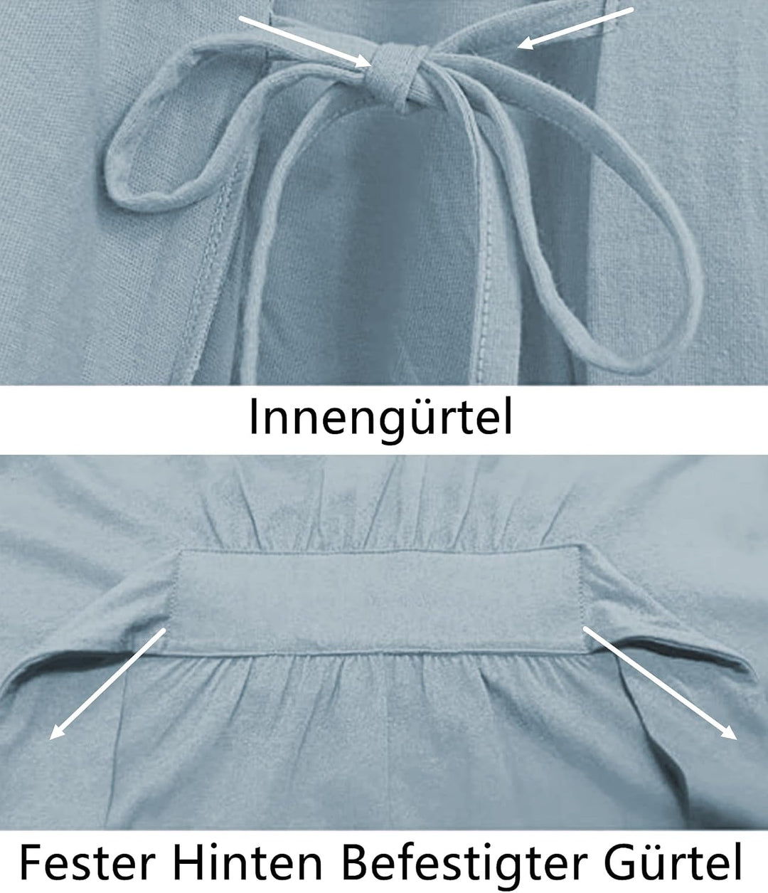COLORFULLEAF 100% Baumwolle Bademantel Damen Kurz Morgenmantel Leicht Knielang Kimono Saunamantel Na